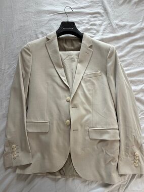 Mango Men's Light Beige Two-Piece Suir
